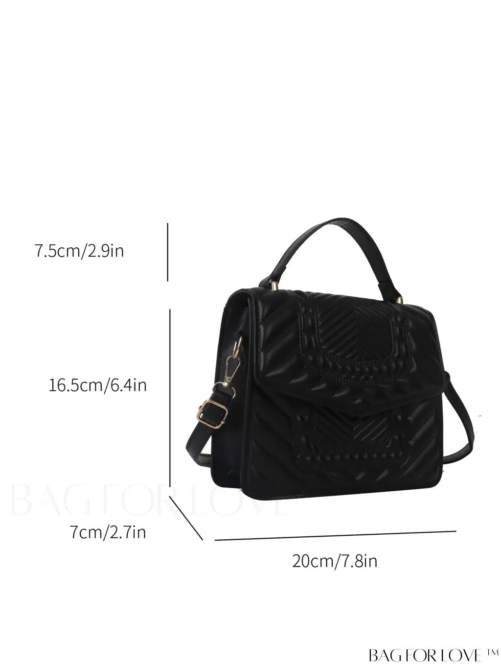 BagForLove - Chic Mini Quilted Flap Handbag - Stylish Womens Crossbody Square Bag