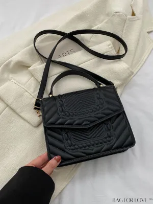 BagForLove - Chic Mini Quilted Flap Handbag - Stylish Womens Crossbody Square Bag