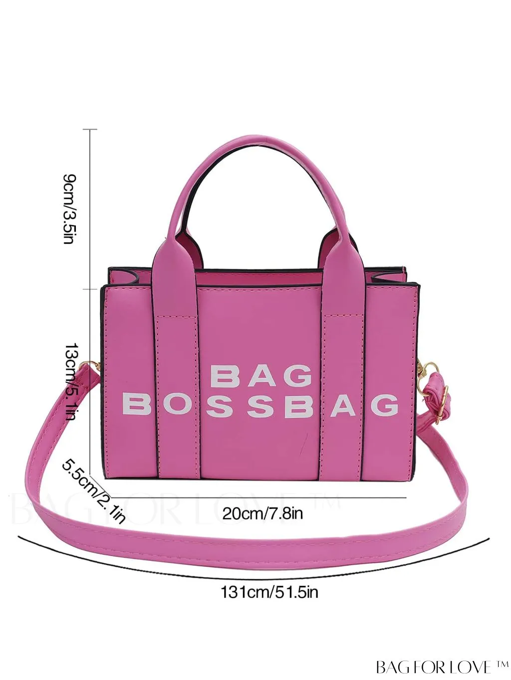 BagForLove - Chic Minimalist Mini Tote Bag, Letter Print Design, Fashionably Versatile