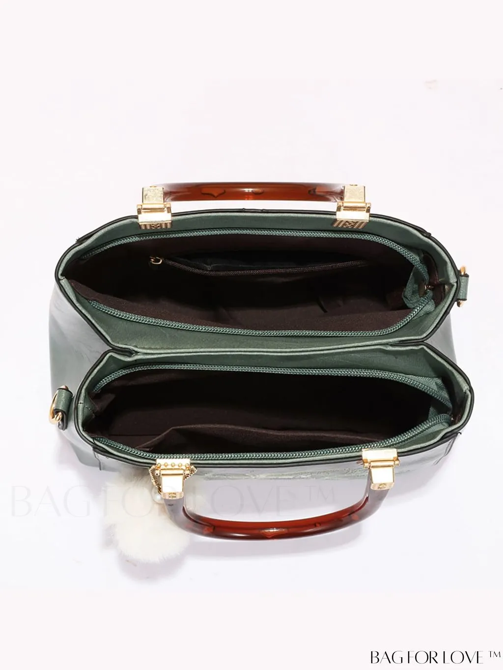 BagForLove - Chic Work Bag with Dual Handles, Intricate Embroidery Detail - Elegant & Stylish