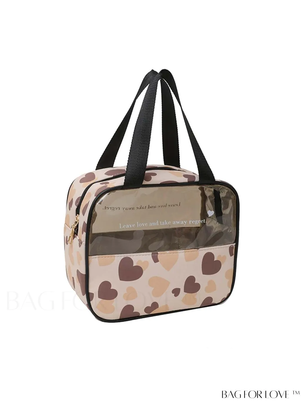 BagForLove - Spacious and Chic Heart Design Travel Cosmetic Bag - Wet/Dry Separation
