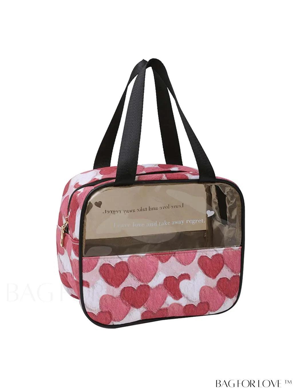 BagForLove - Spacious and Chic Heart Design Travel Cosmetic Bag - Wet/Dry Separation