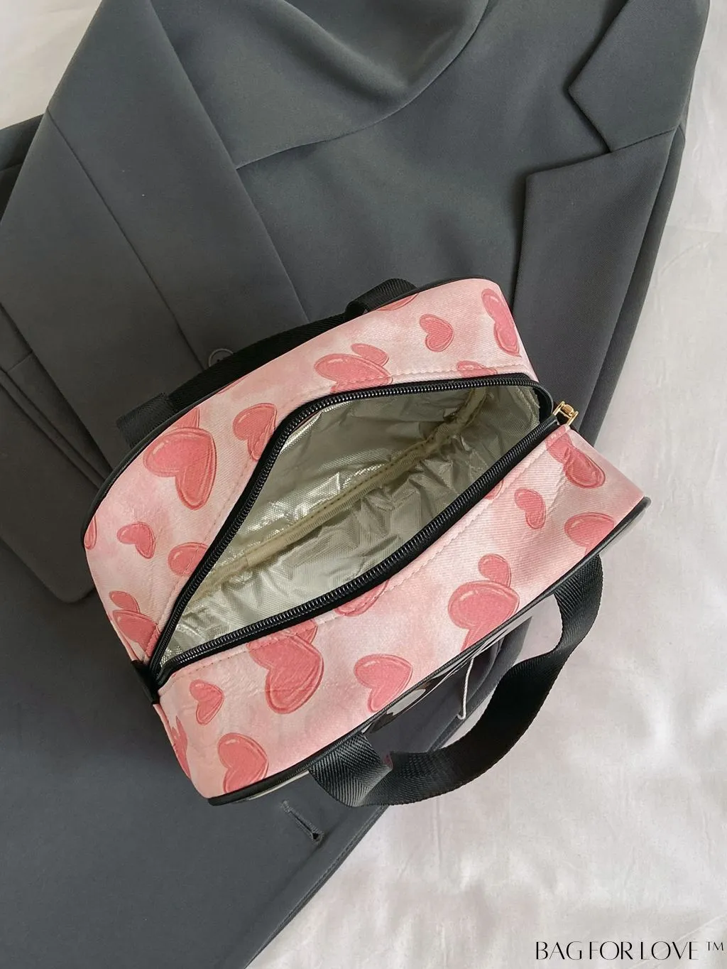 BagForLove - Spacious and Chic Heart Design Travel Cosmetic Bag - Wet/Dry Separation
