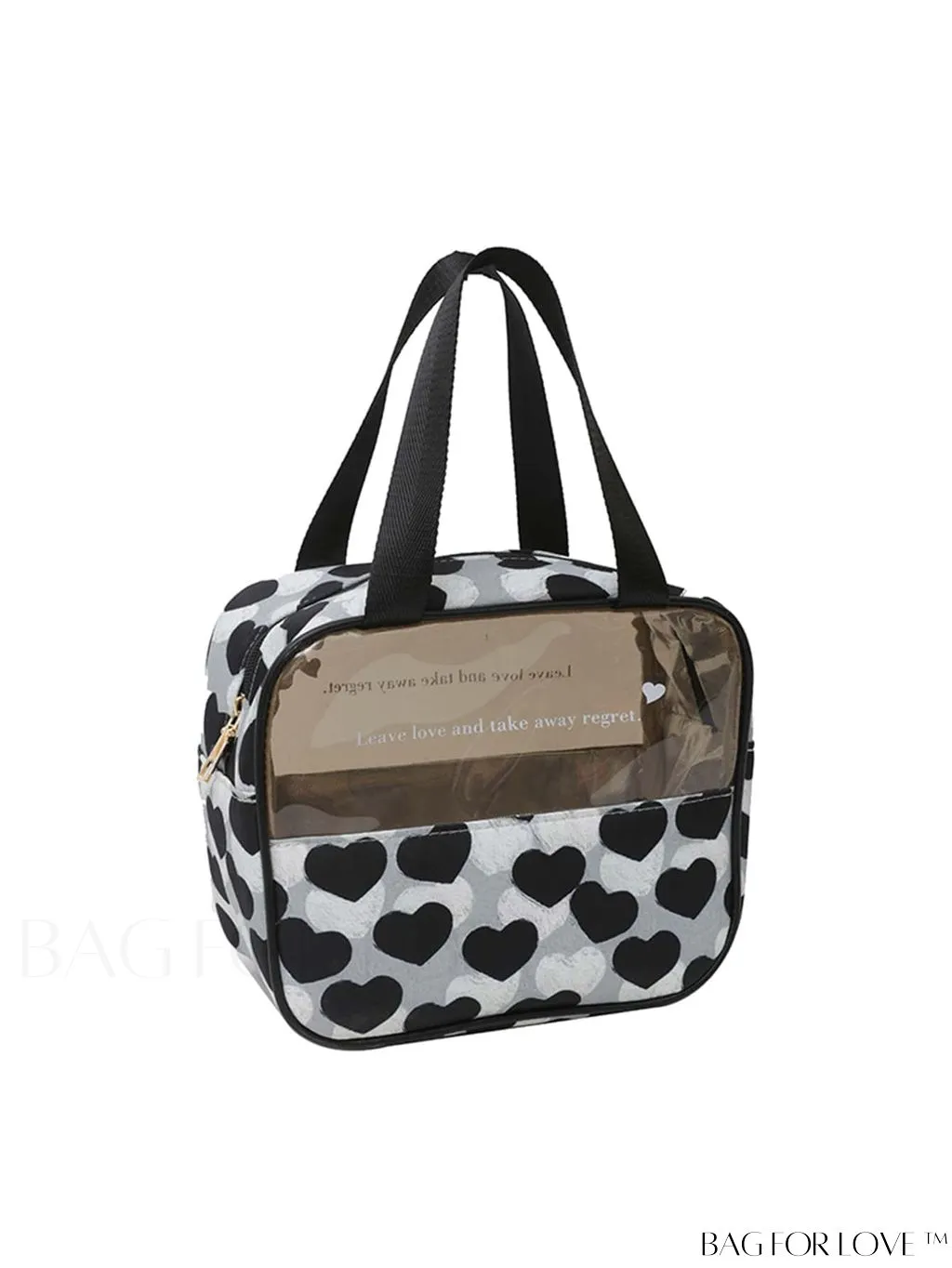 BagForLove - Spacious and Chic Heart Design Travel Cosmetic Bag - Wet/Dry Separation