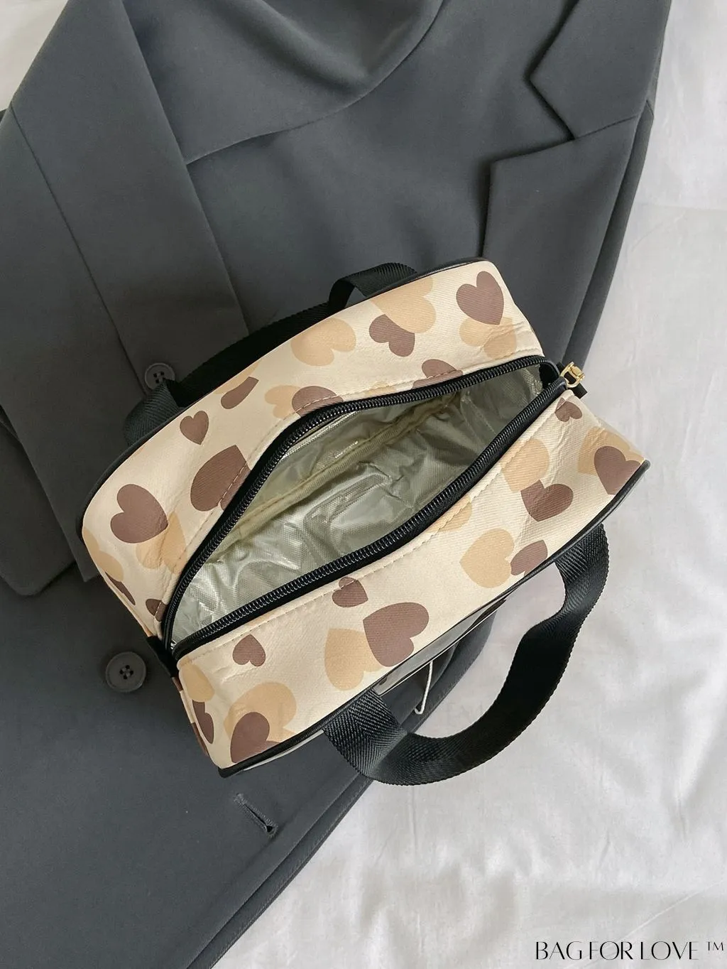 BagForLove - Spacious and Chic Heart Design Travel Cosmetic Bag - Wet/Dry Separation