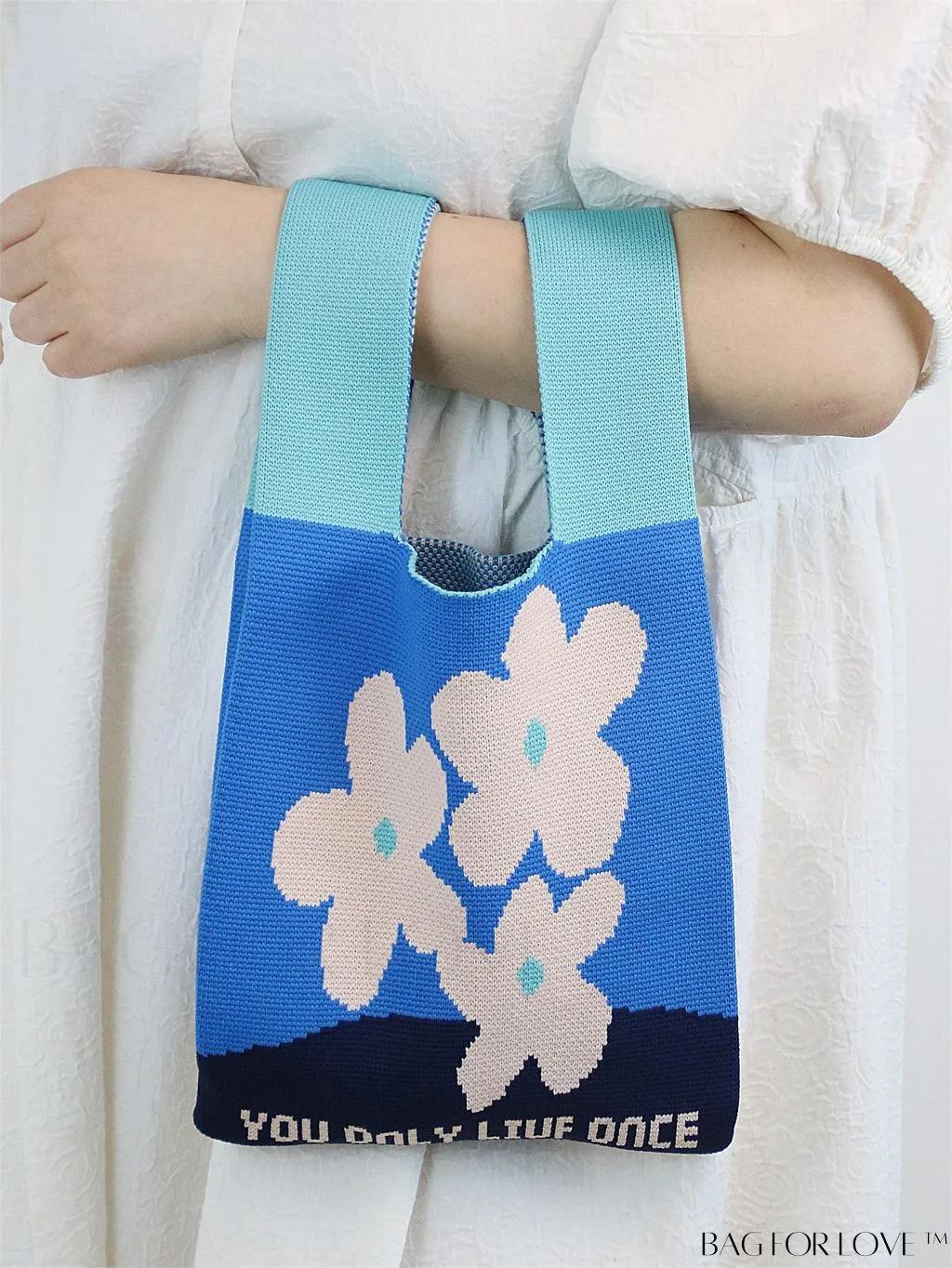 BagForLove - Stylish Tulip Pattern Crochet Bag: Chic Handbag for a Trendy Vacation