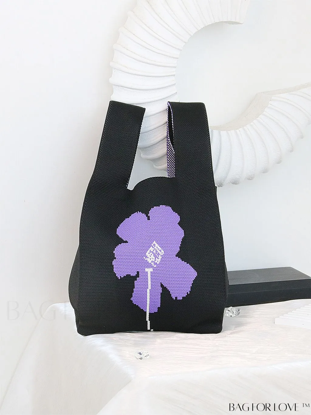 BagForLove - Stylish Tulip Pattern Crochet Bag: Chic Handbag for a Trendy Vacation