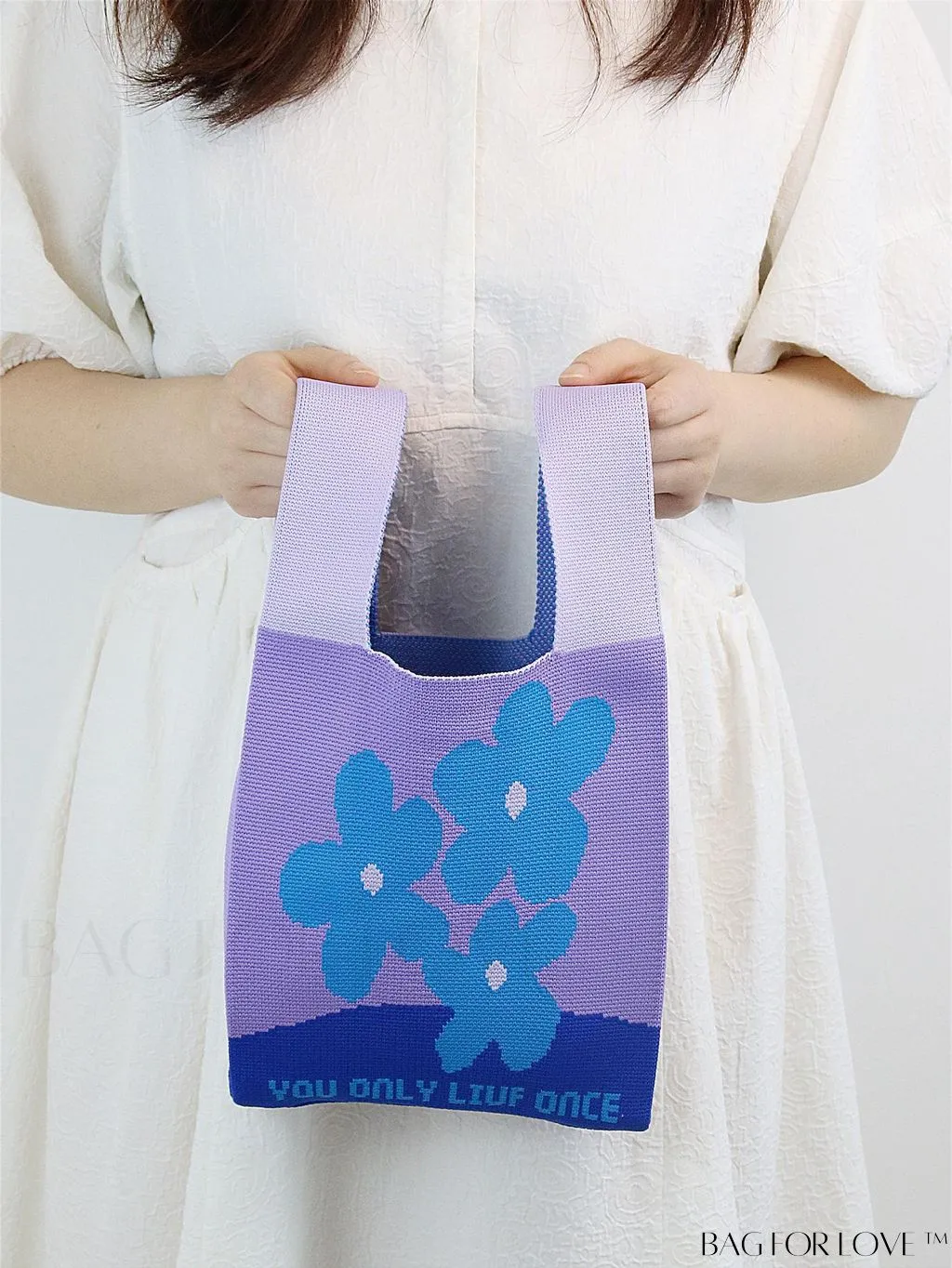 BagForLove - Stylish Tulip Pattern Crochet Bag: Chic Handbag for a Trendy Vacation