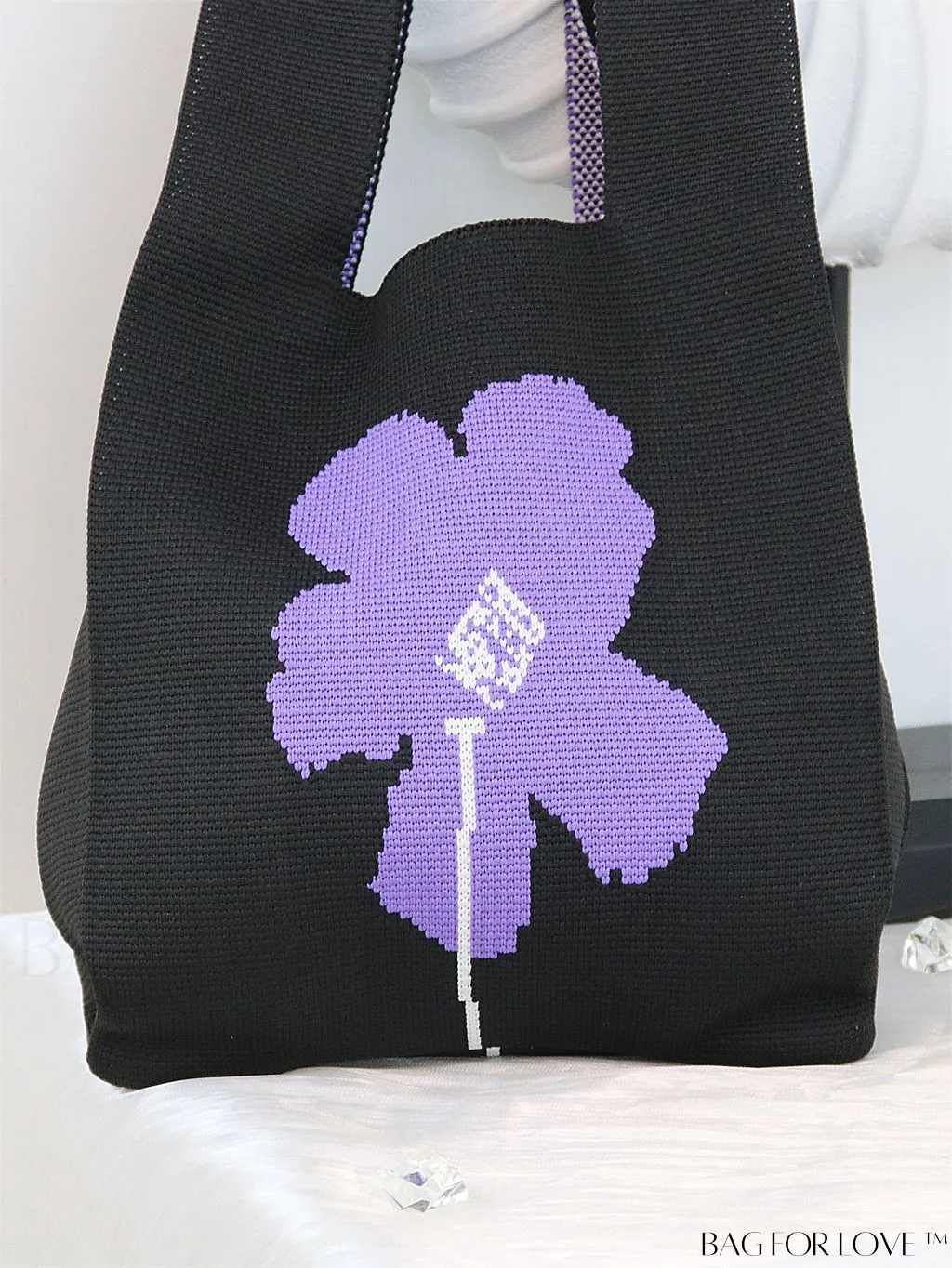 BagForLove - Stylish Tulip Pattern Crochet Bag: Chic Handbag for a Trendy Vacation