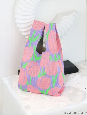 BagForLove - Stylish Tulip Pattern Crochet Bag: Chic Handbag for a Trendy Vacation