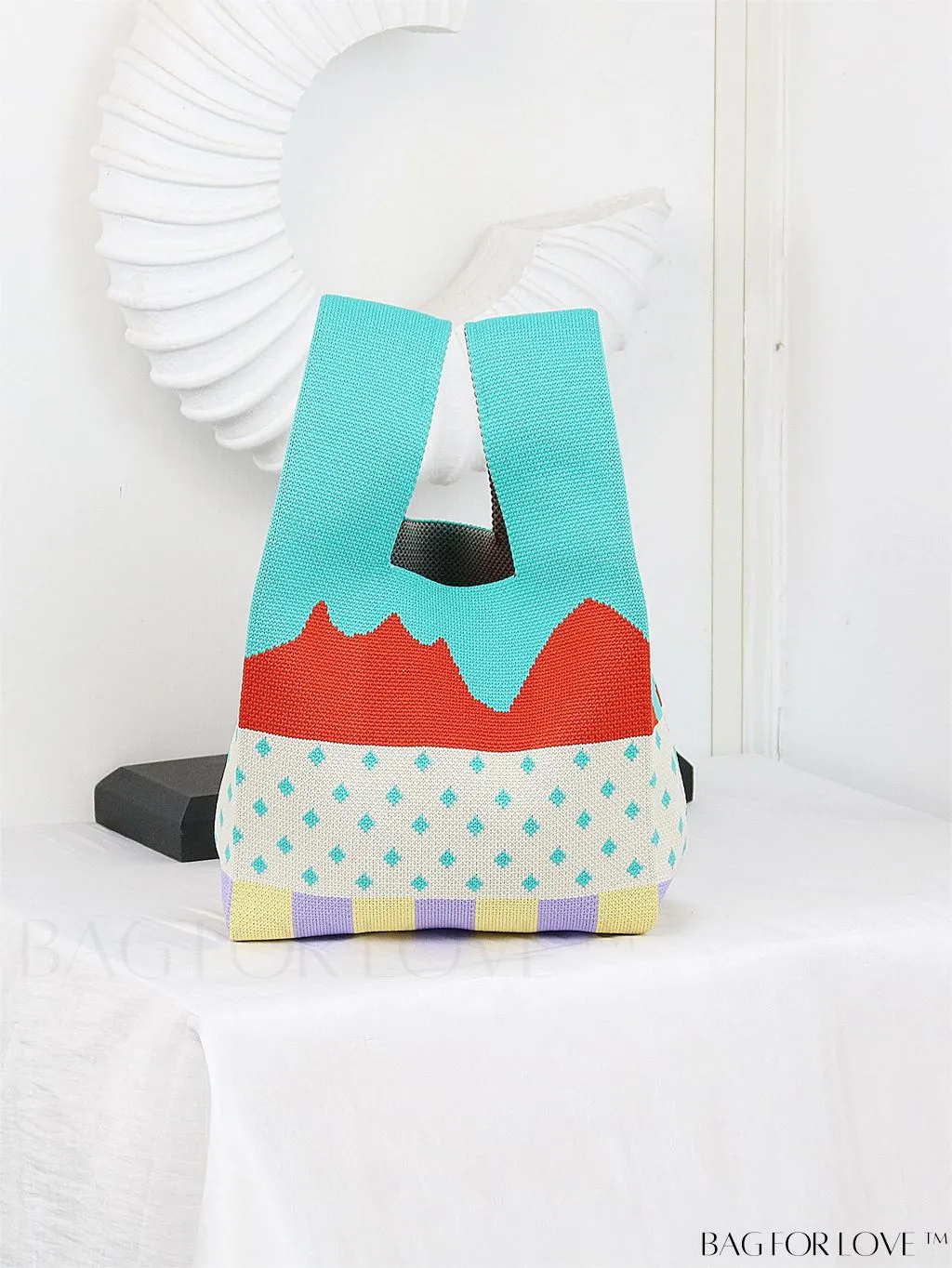 BagForLove - Stylish Tulip Pattern Crochet Bag: Chic Handbag for a Trendy Vacation