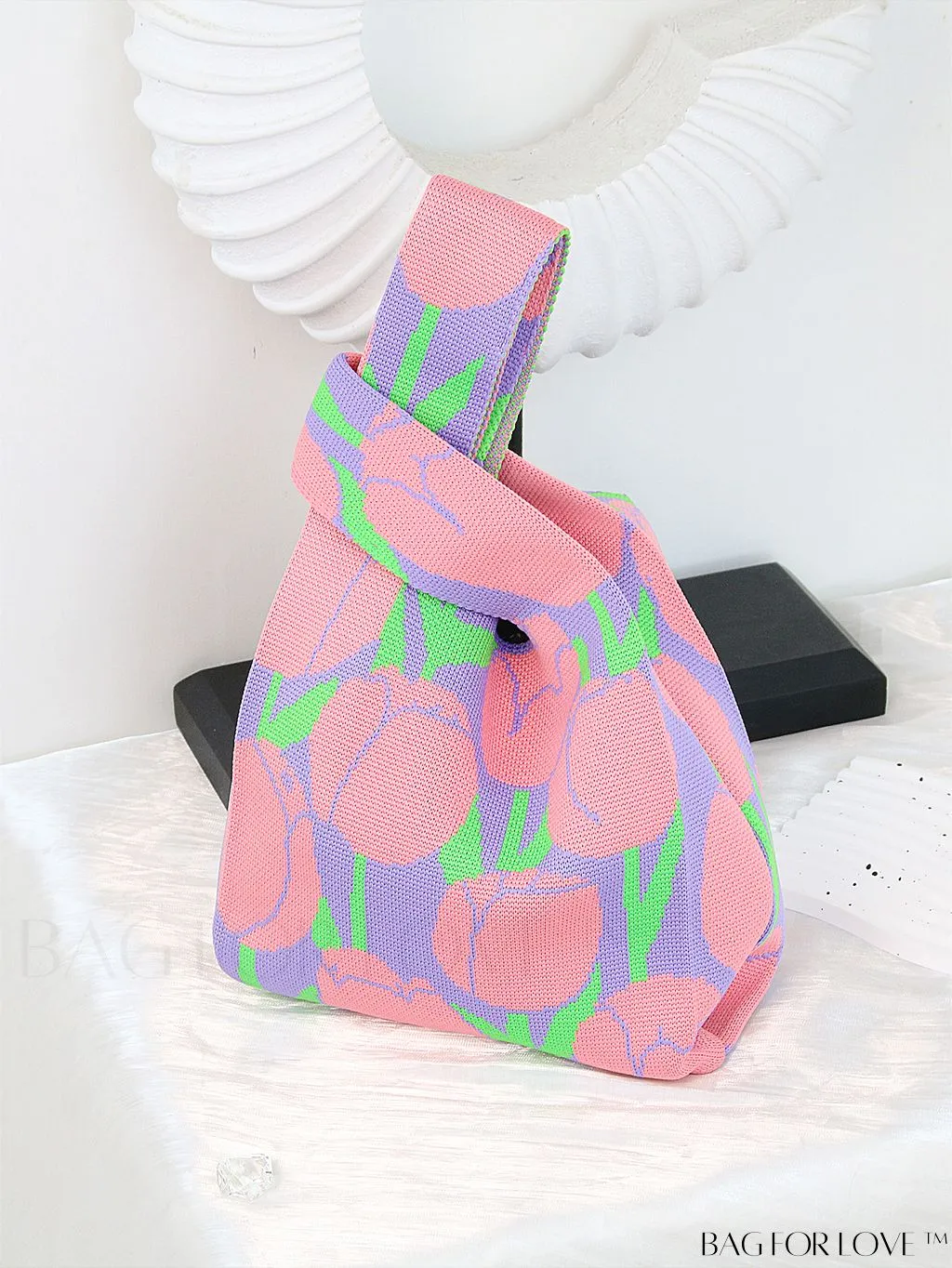BagForLove - Stylish Tulip Pattern Crochet Bag: Chic Handbag for a Trendy Vacation