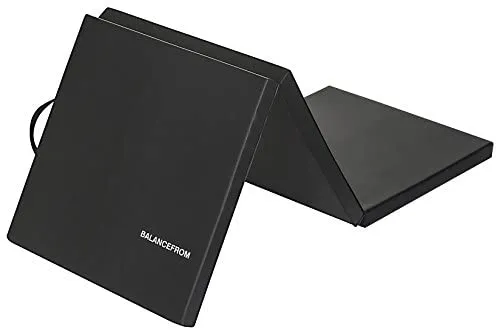 BalanceFrom 2" Thick Tri-Fold Folding Exercise Mat with Carrying Handles for MMA, Gymnastics and Home Gym Protective Flooring