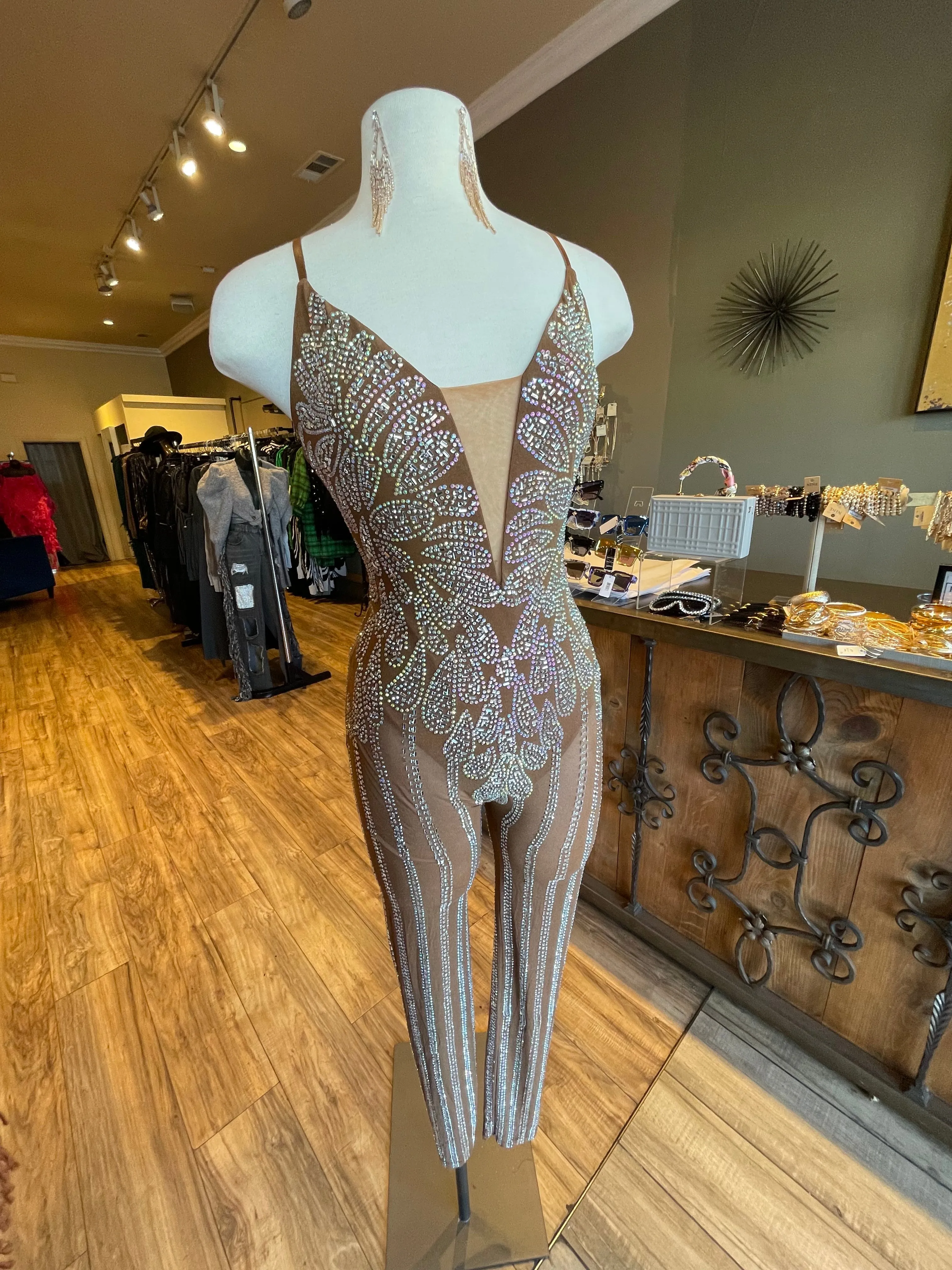 Bedazzled Mesh Bodysuit