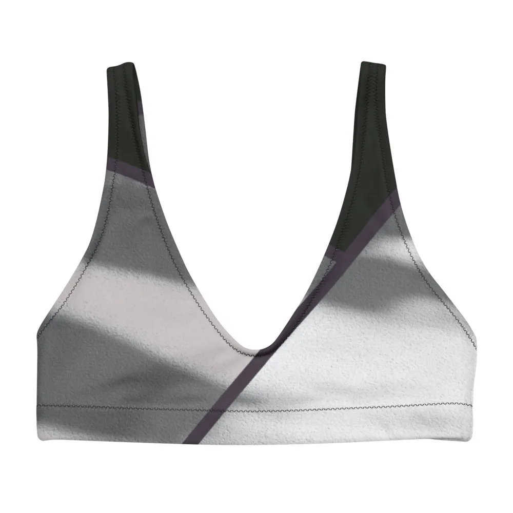 Black and White Color Block Bralette