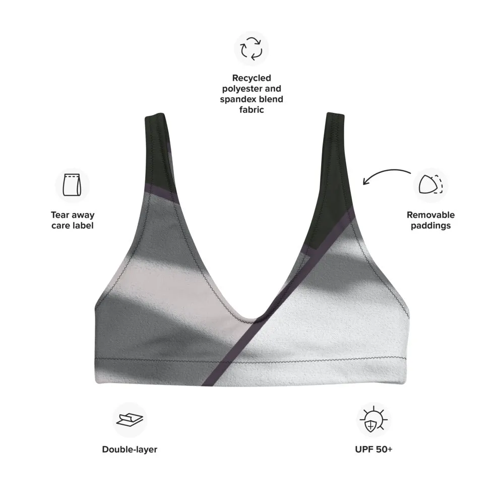 Black and White Color Block Bralette