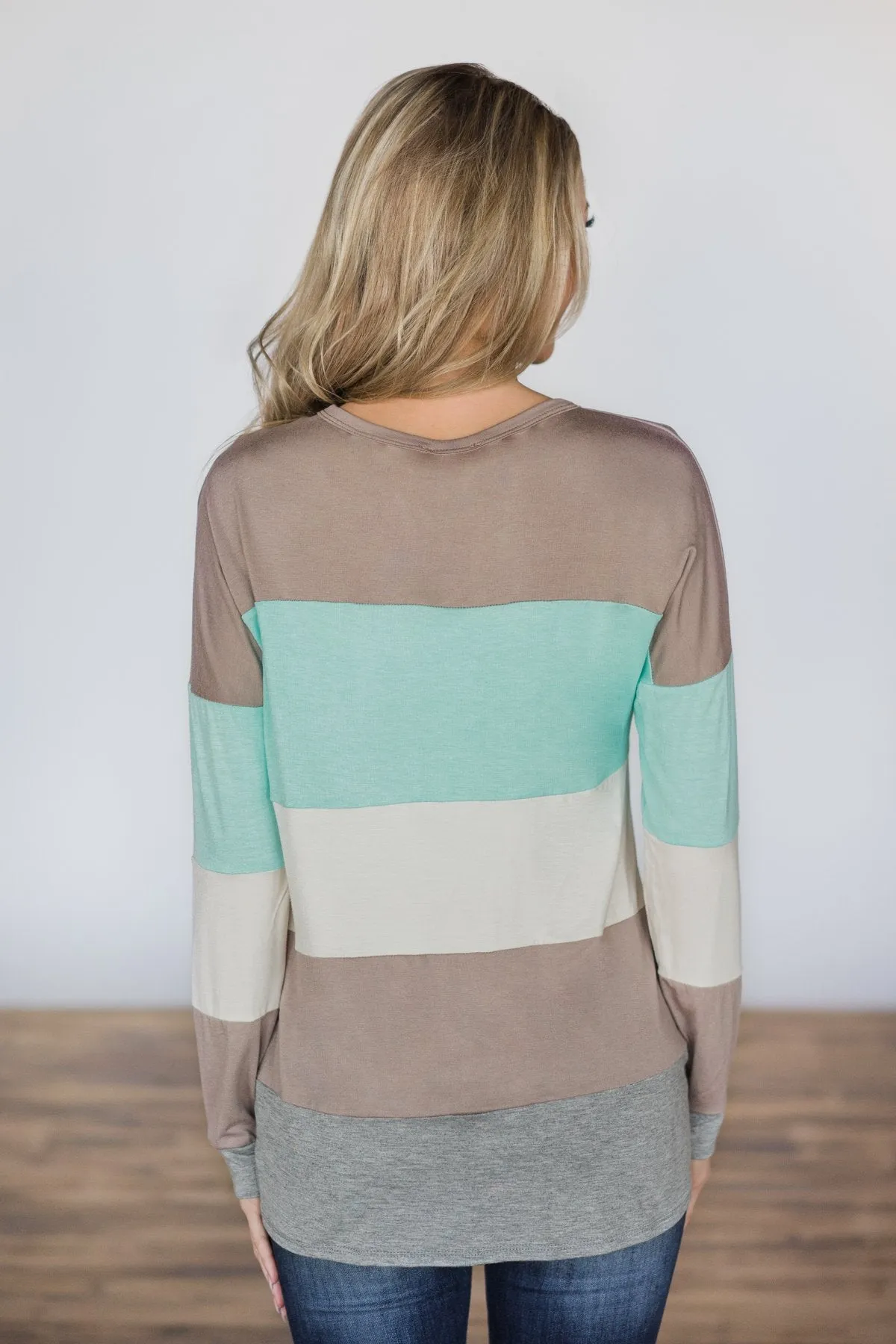 Block Party Pocket Top ~ Mint
