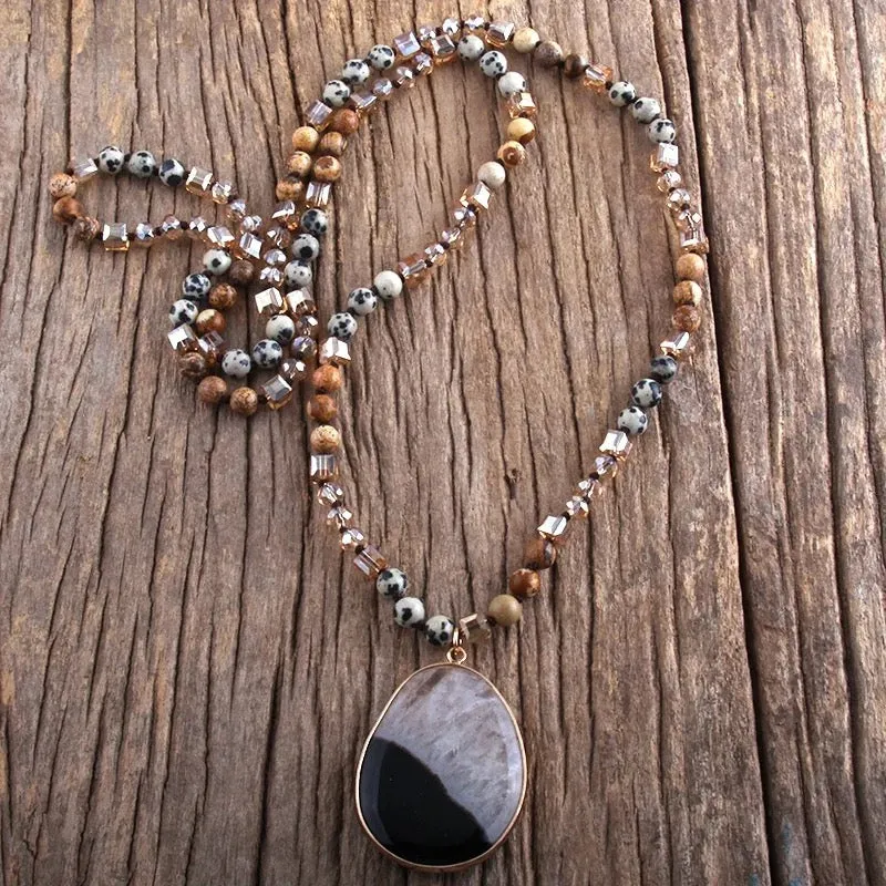 Boho & Mala Natural Tribal Stone Necklace