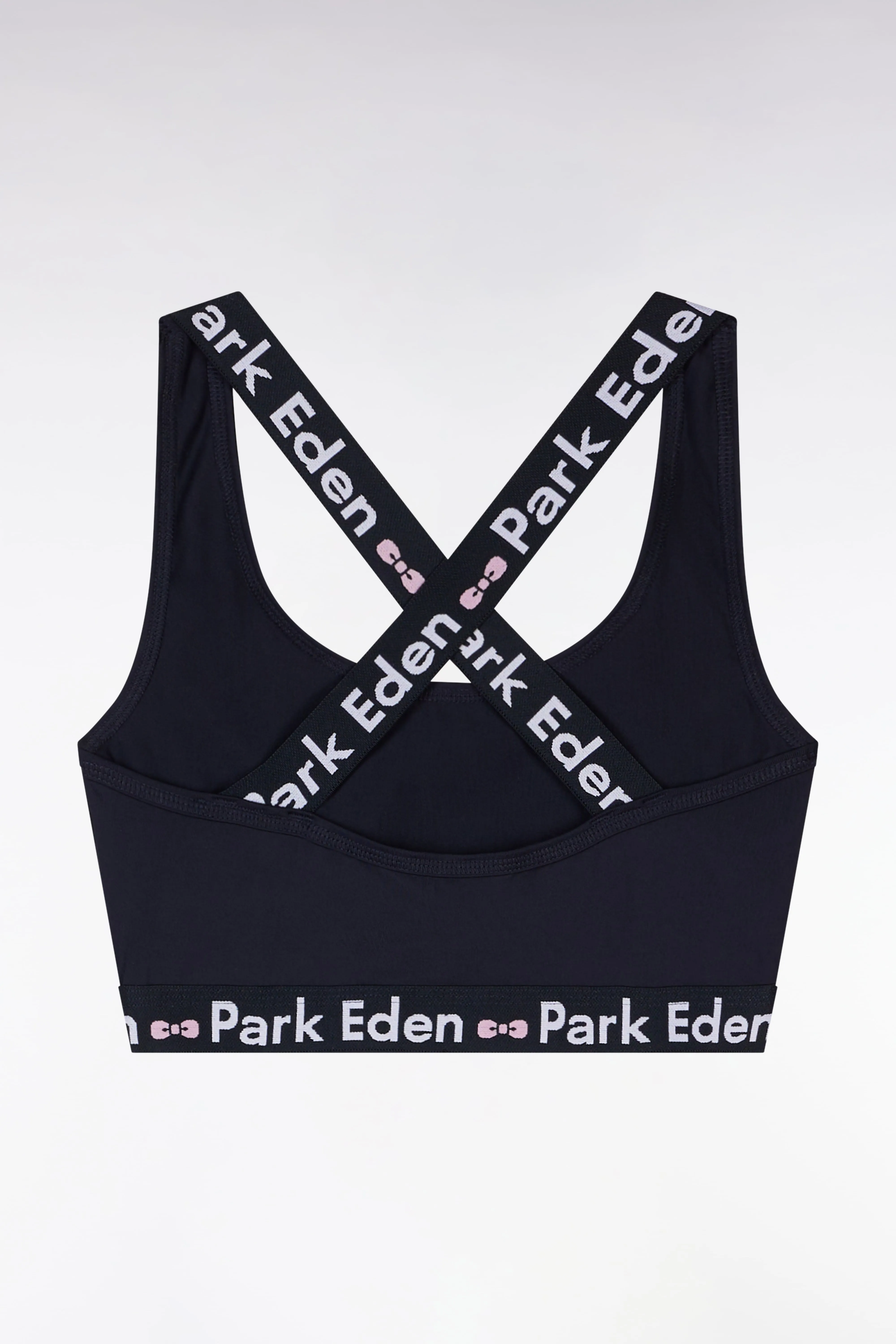 Brassière à bretelles croisées marine élastique siglé