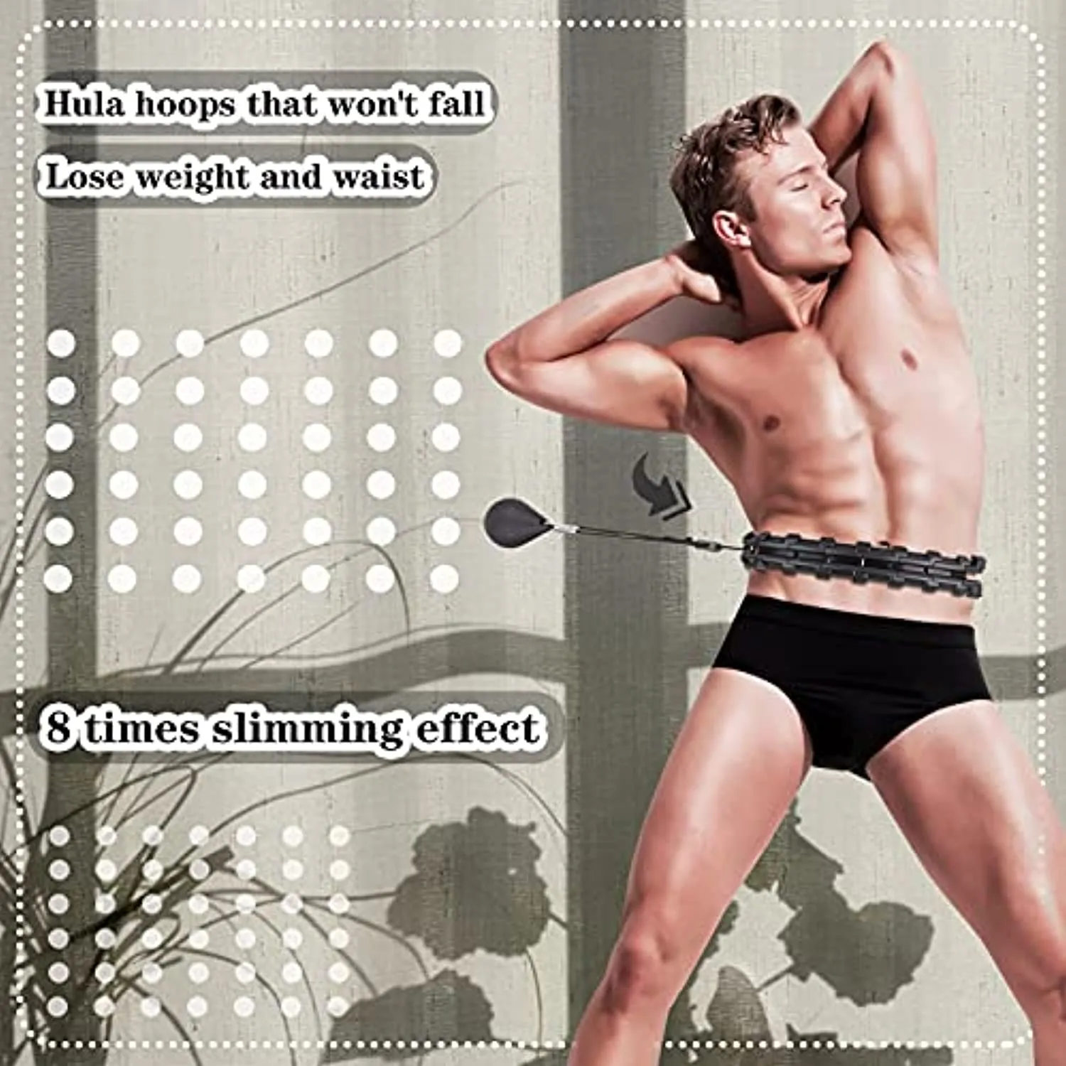 BSDJDWD Smart Weighted Hula Hoop for Adults Weight Loss,Fit Hoop with 24 Detachable Automatic Rotating Massage Balls,Weight-Adjustable Fitness Equipment Exercise Ring Suitable for Women, Man,Teenagers