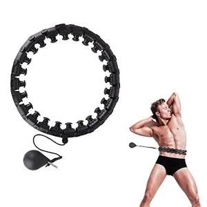 BSDJDWD Smart Weighted Hula Hoop for Adults Weight Loss,Fit Hoop with 24 Detachable Automatic Rotating Massage Balls,Weight-Adjustable Fitness Equipment Exercise Ring Suitable for Women, Man,Teenagers