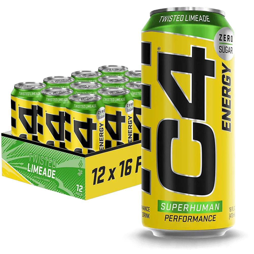 C4 Energy Carbonated Twisted Limeade - 12x500ml.