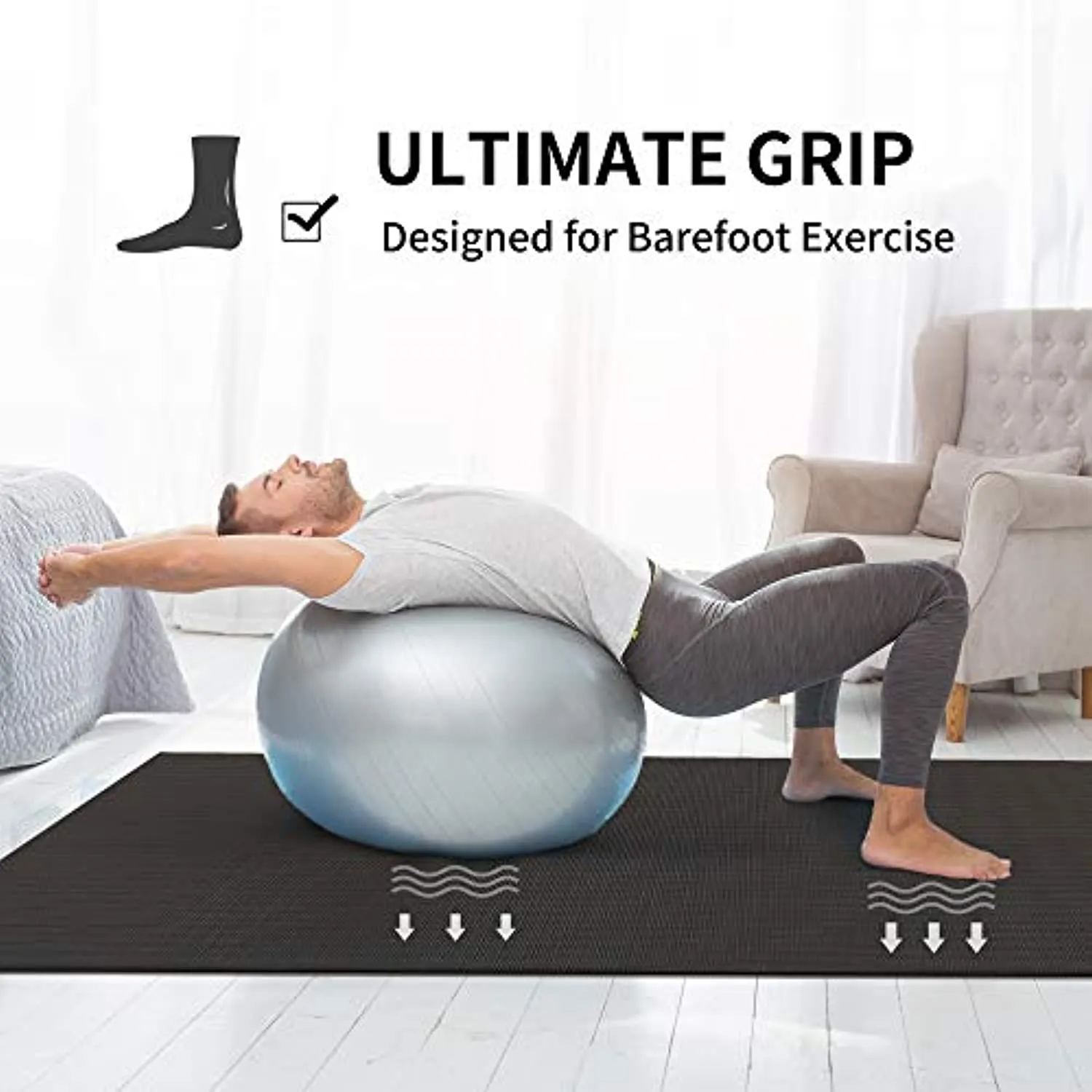 CAMBIVO Yoga Mat for Men and Women, Extra Long and Wide Exercise Mat(84" x 30" x 1/4 inch), Large Non Slip Workout Mat for Yoga, Pilates, Fitness, Barefoot Workouts, Home Gym Studio