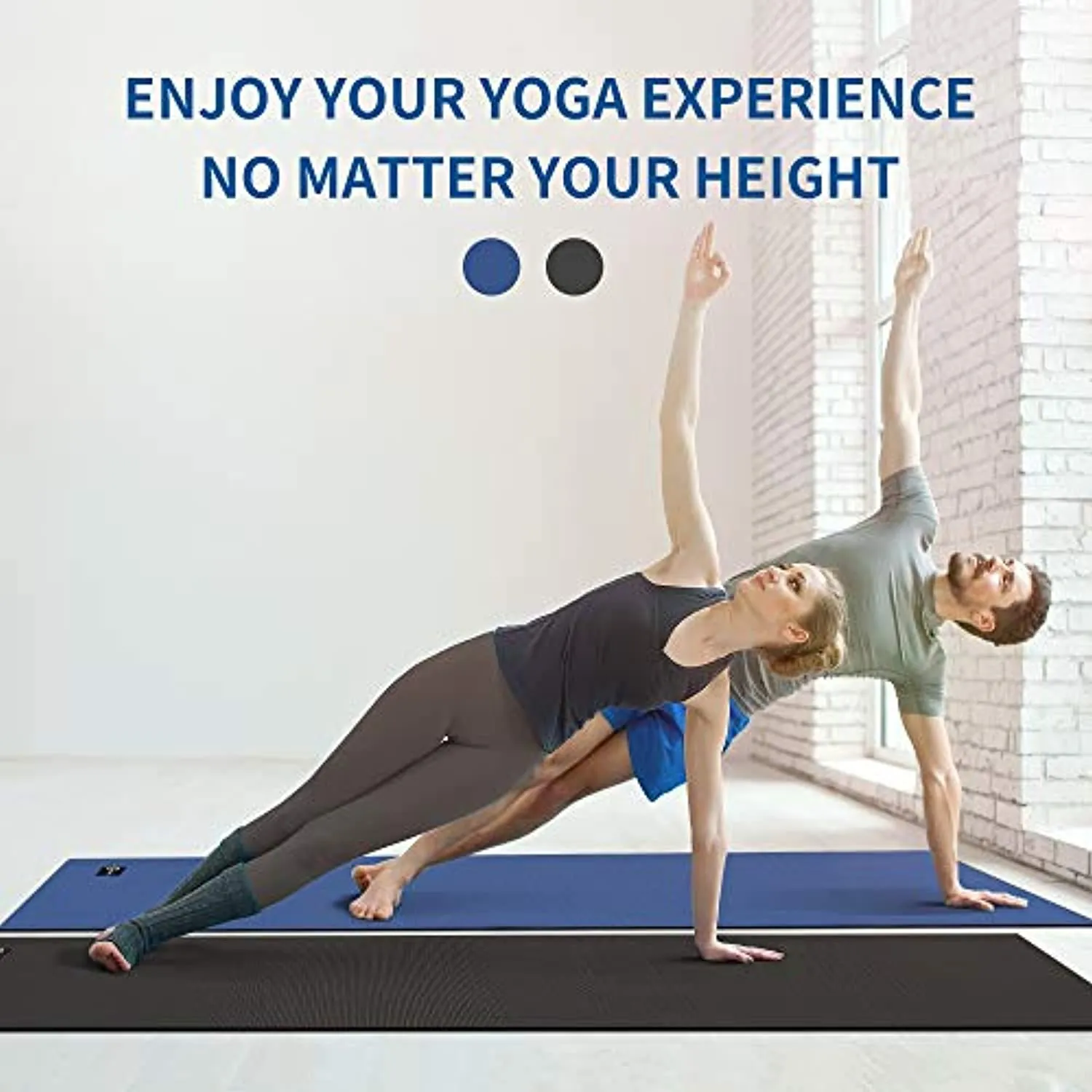 CAMBIVO Yoga Mat for Men and Women, Extra Long and Wide Exercise Mat(84" x 30" x 1/4 inch), Large Non Slip Workout Mat for Yoga, Pilates, Fitness, Barefoot Workouts, Home Gym Studio