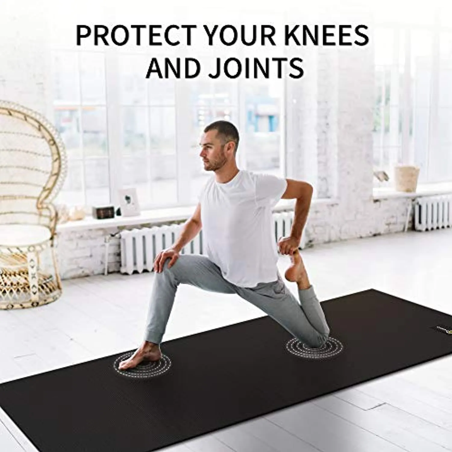 CAMBIVO Yoga Mat for Men and Women, Extra Long and Wide Exercise Mat(84" x 30" x 1/4 inch), Large Non Slip Workout Mat for Yoga, Pilates, Fitness, Barefoot Workouts, Home Gym Studio