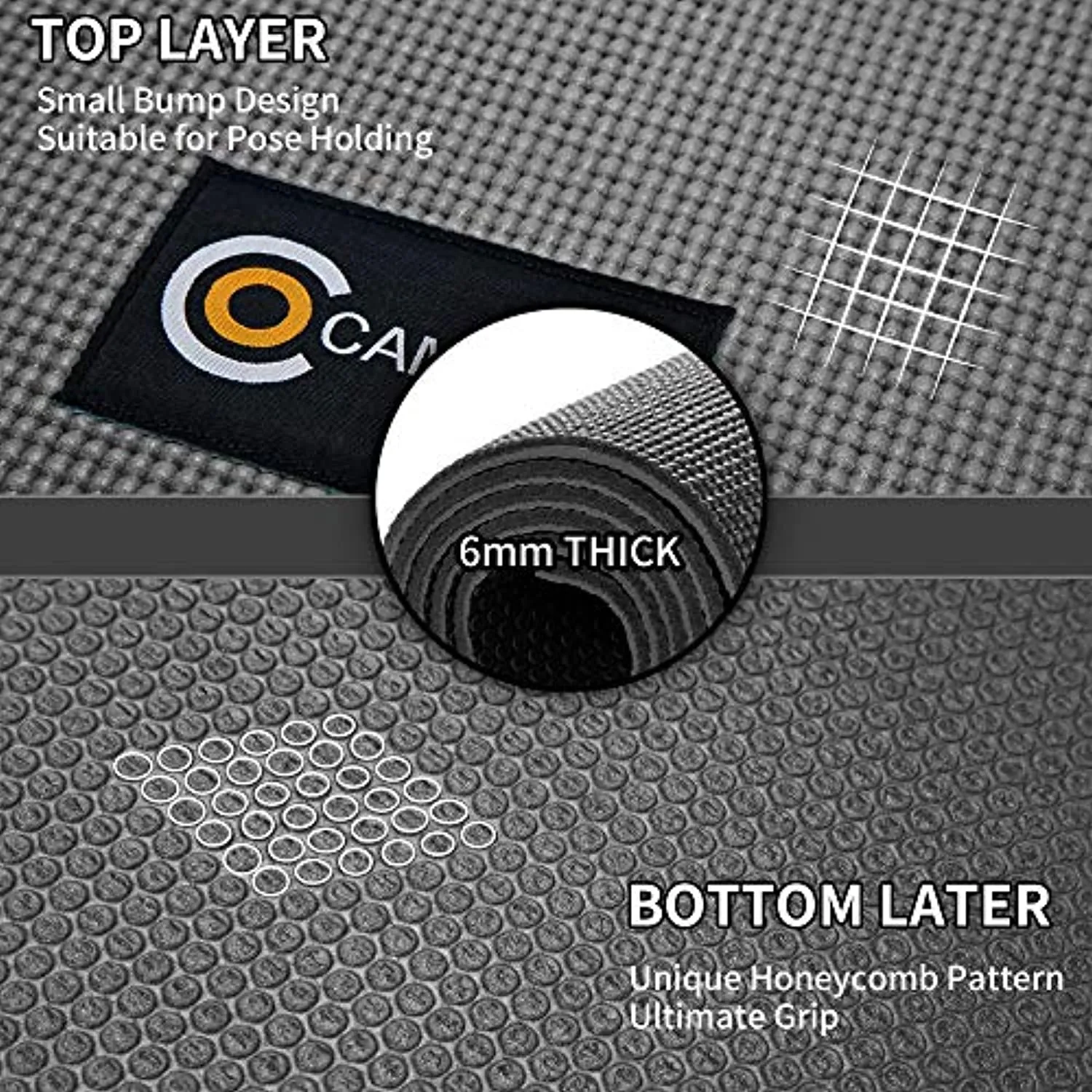 CAMBIVO Yoga Mat for Men and Women, Extra Long and Wide Exercise Mat(84" x 30" x 1/4 inch), Large Non Slip Workout Mat for Yoga, Pilates, Fitness, Barefoot Workouts, Home Gym Studio