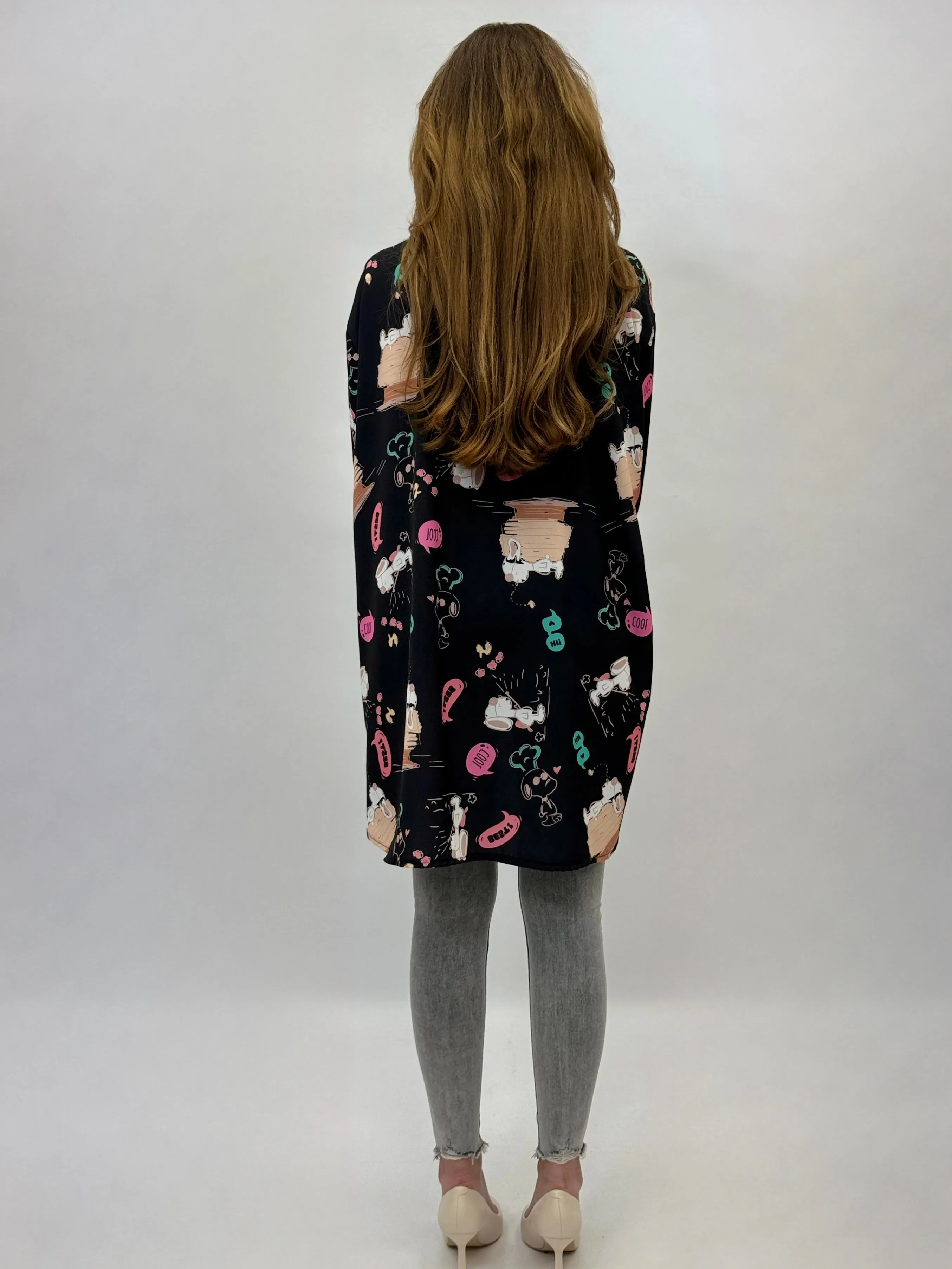 Camicia stampata asimmetrica