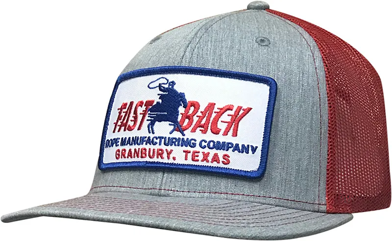 Cap #03RDT - Heather / Red Mesh / Retro Logo