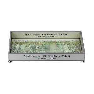 Central Park Map Glass Tray
