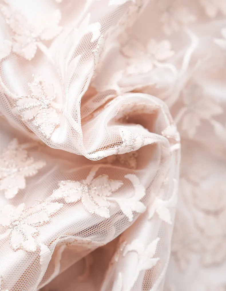 Champagne Lace Qipao Cheongsam