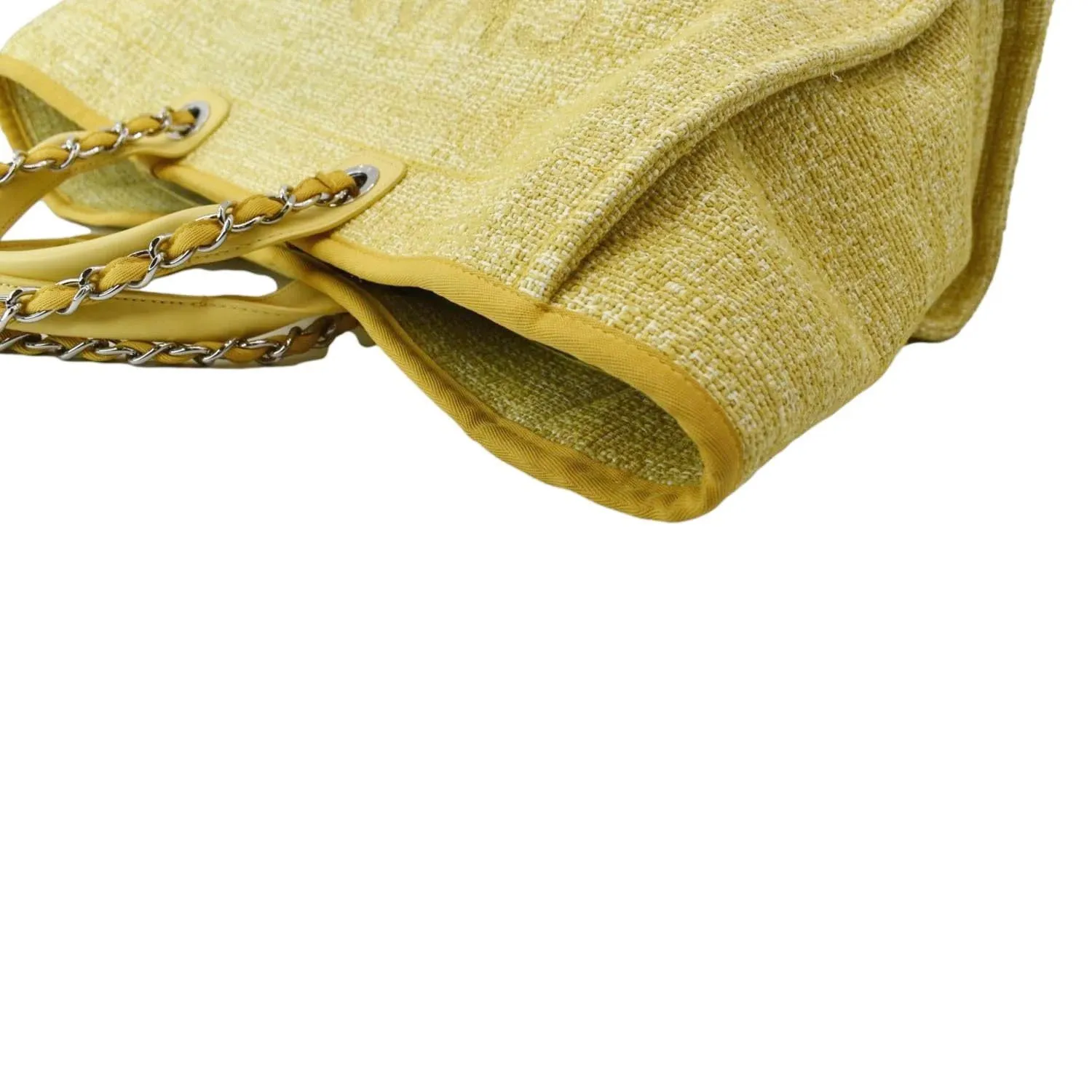 CHANEL Deauville Tweed Canvas Shopping Tote Bag Gold - 10% OFF