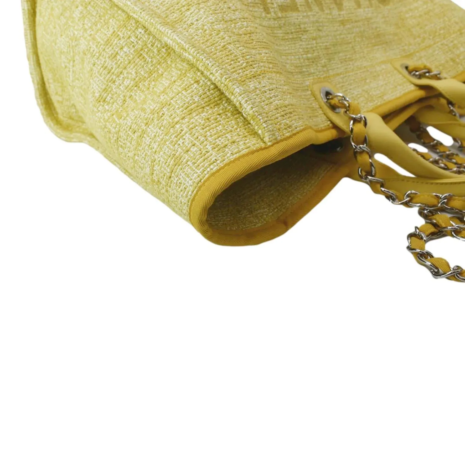 CHANEL Deauville Tweed Canvas Shopping Tote Bag Gold - 10% OFF