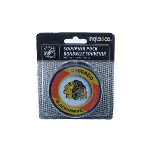 Chicago Blackhawks Inglasco NHL Retro Logo Hockey Puck