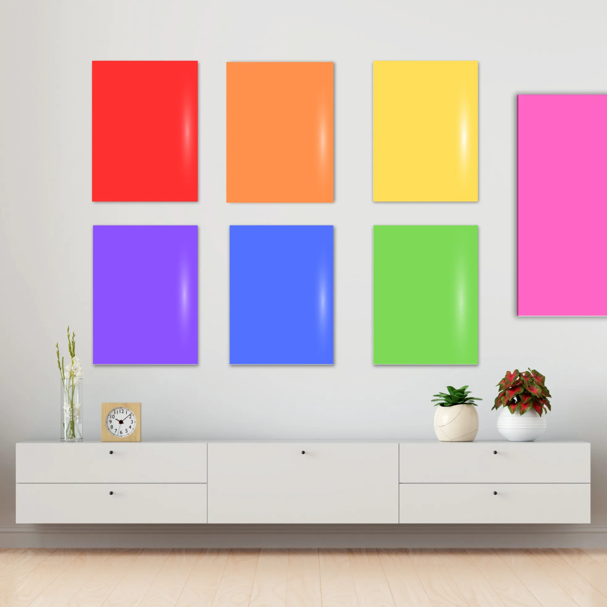 Color Block Acrylic Wall Art