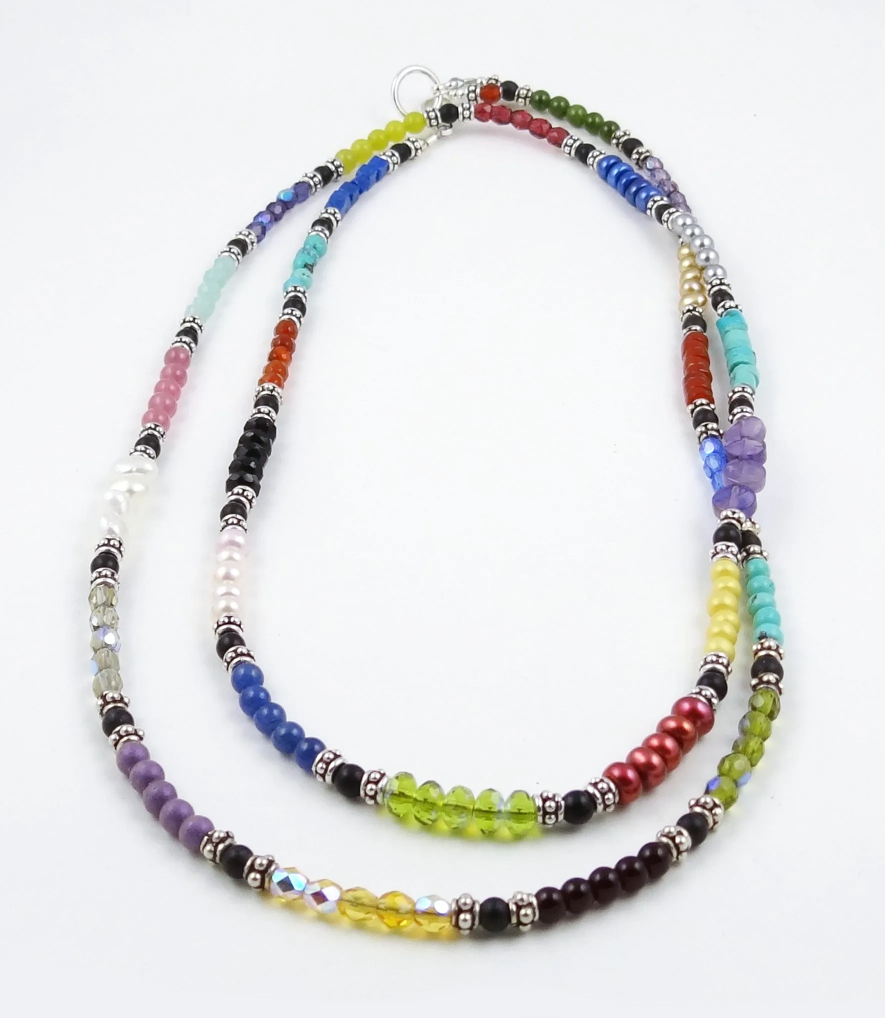 Color Block Long Necklace or Bracelet