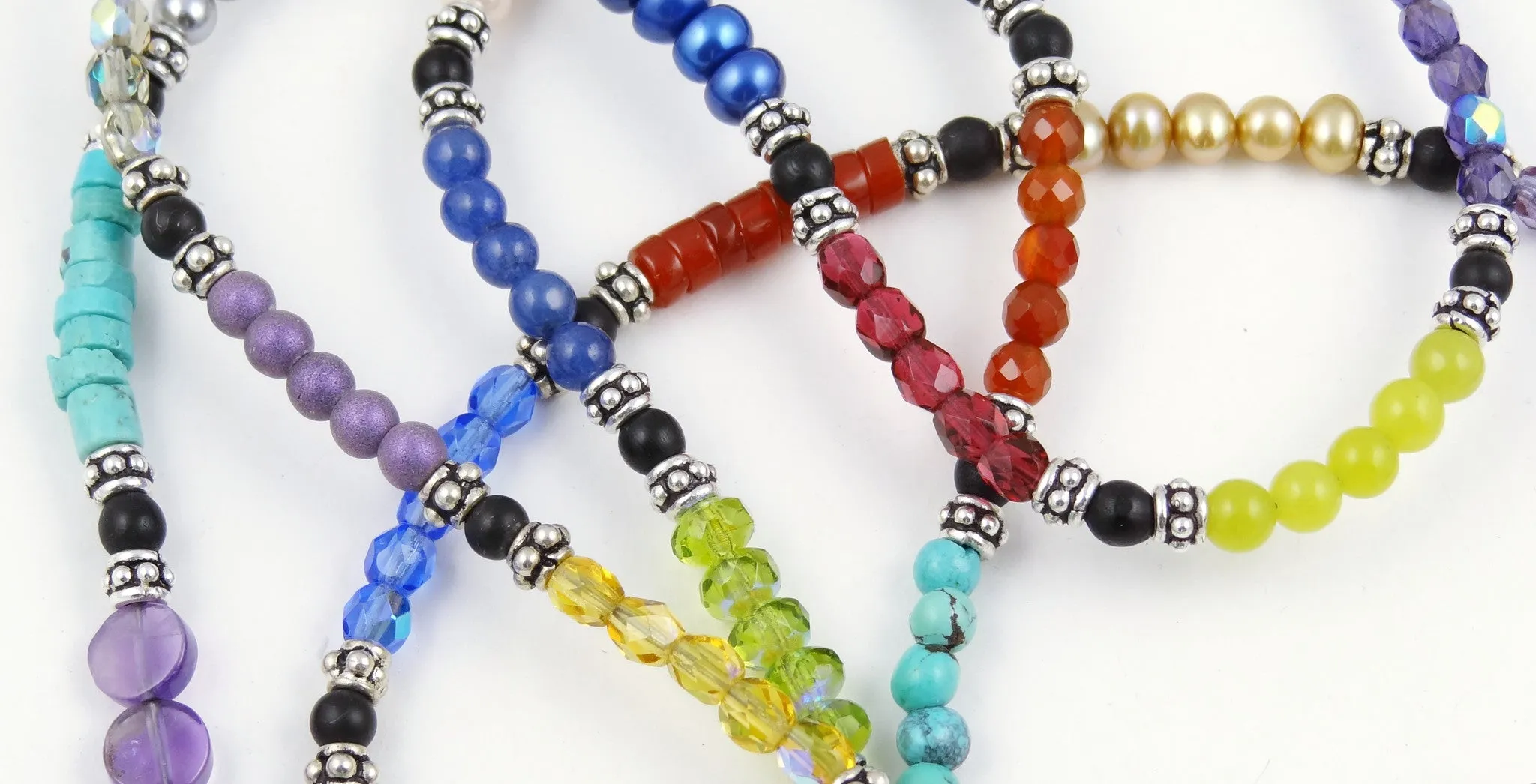 Color Block Long Necklace or Bracelet