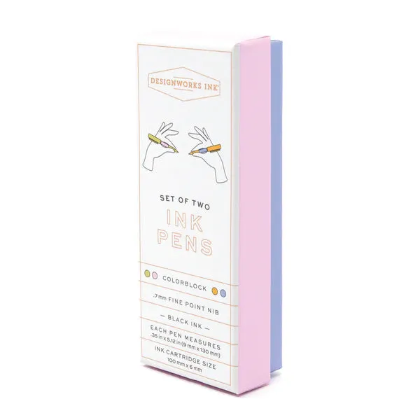 Color Block Pens - Lilac   Cornflower