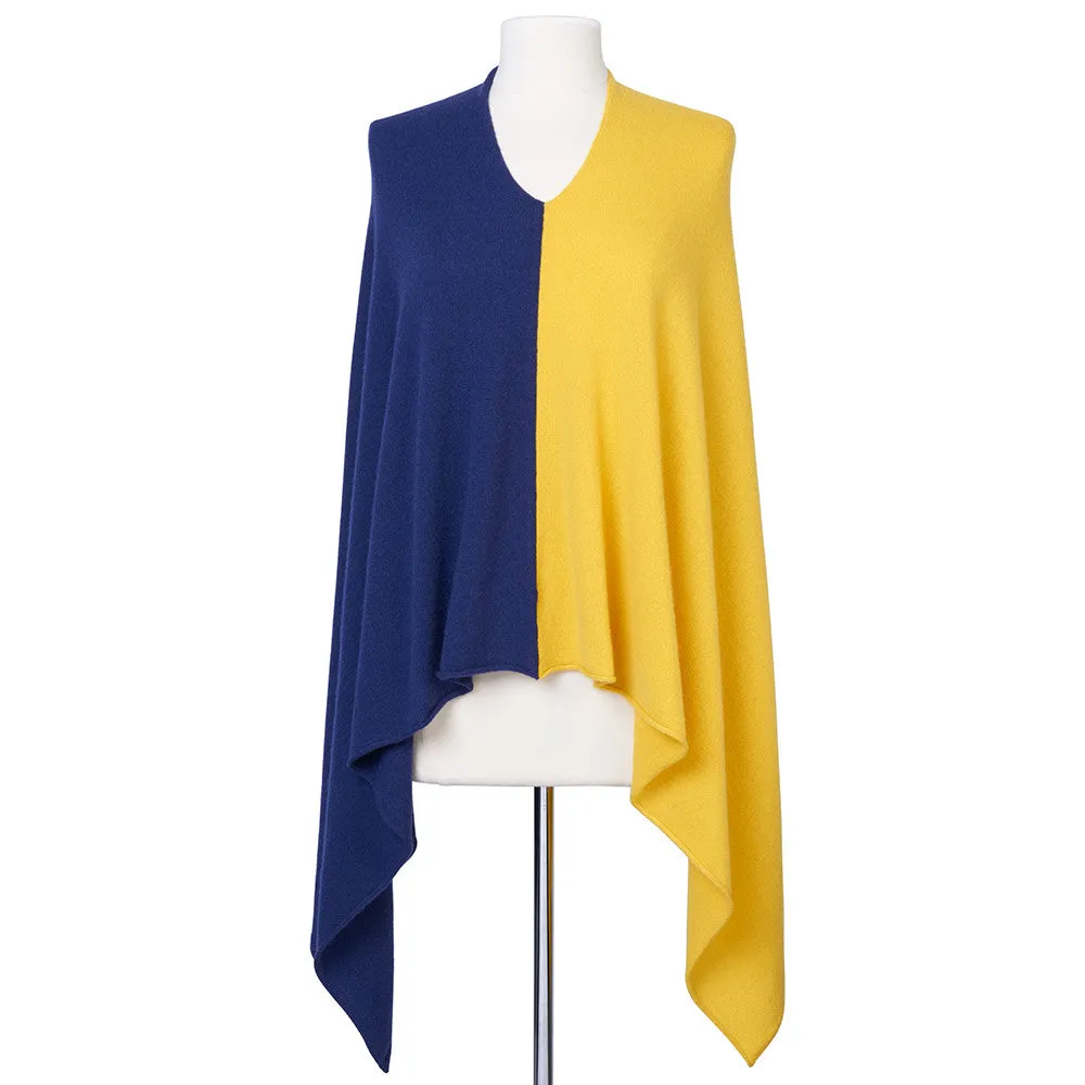 Color Block Poncho