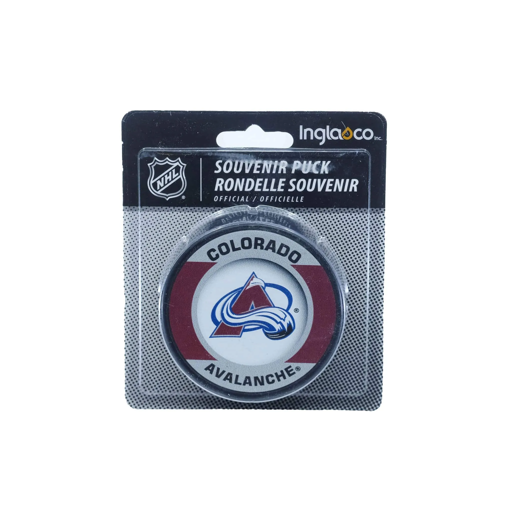 Colorado Avalanche Inglasco NHL Retro Logo Hockey Puck