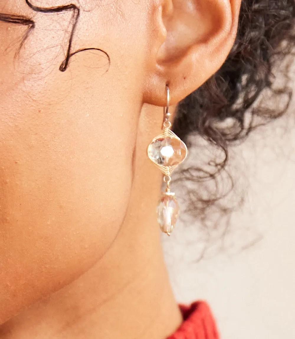Crystal Quartz Dangle Earrings