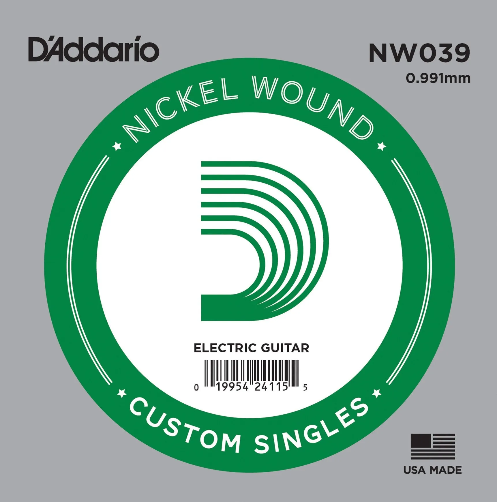 D`Addario NW039 Nickel Wound Electric Guitar Single String