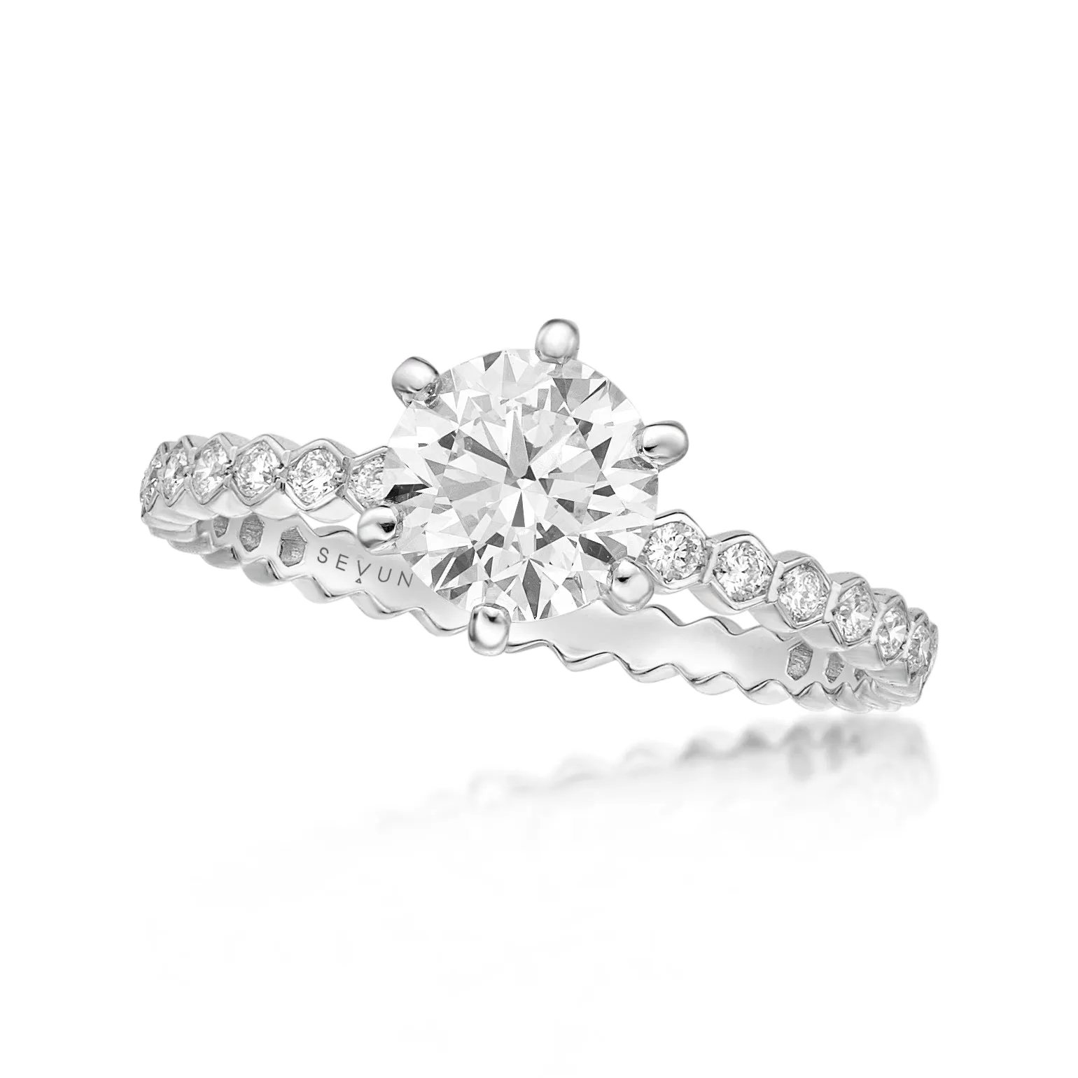 Diamond Geometric Ring