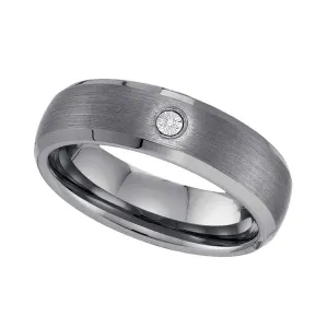DIAMOND TUNGSTEN MENS BAND-S13.5