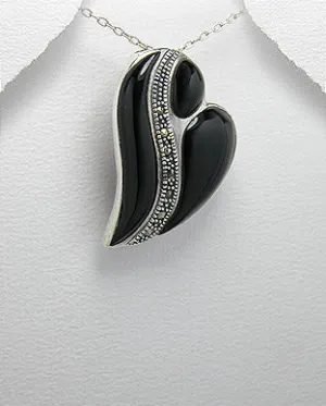 Dije Vintage Artesanal de Plata Ley 925 Marcasita y Resina - 925 Sterling Silver Marcasite and Resin Handmade Vintage Pendant - ID: 55565355 Bellash