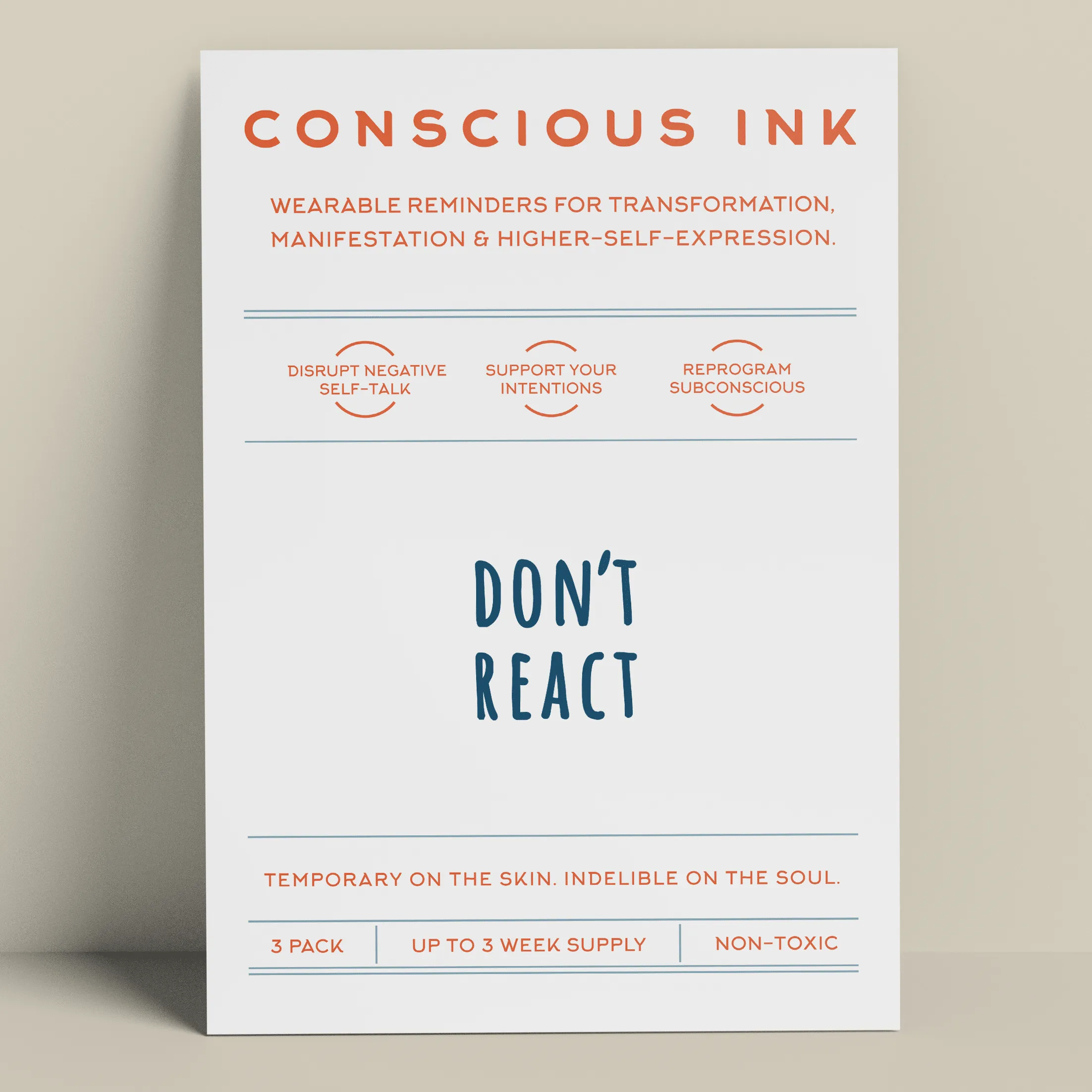 Don't React Manifestation Tattoo
