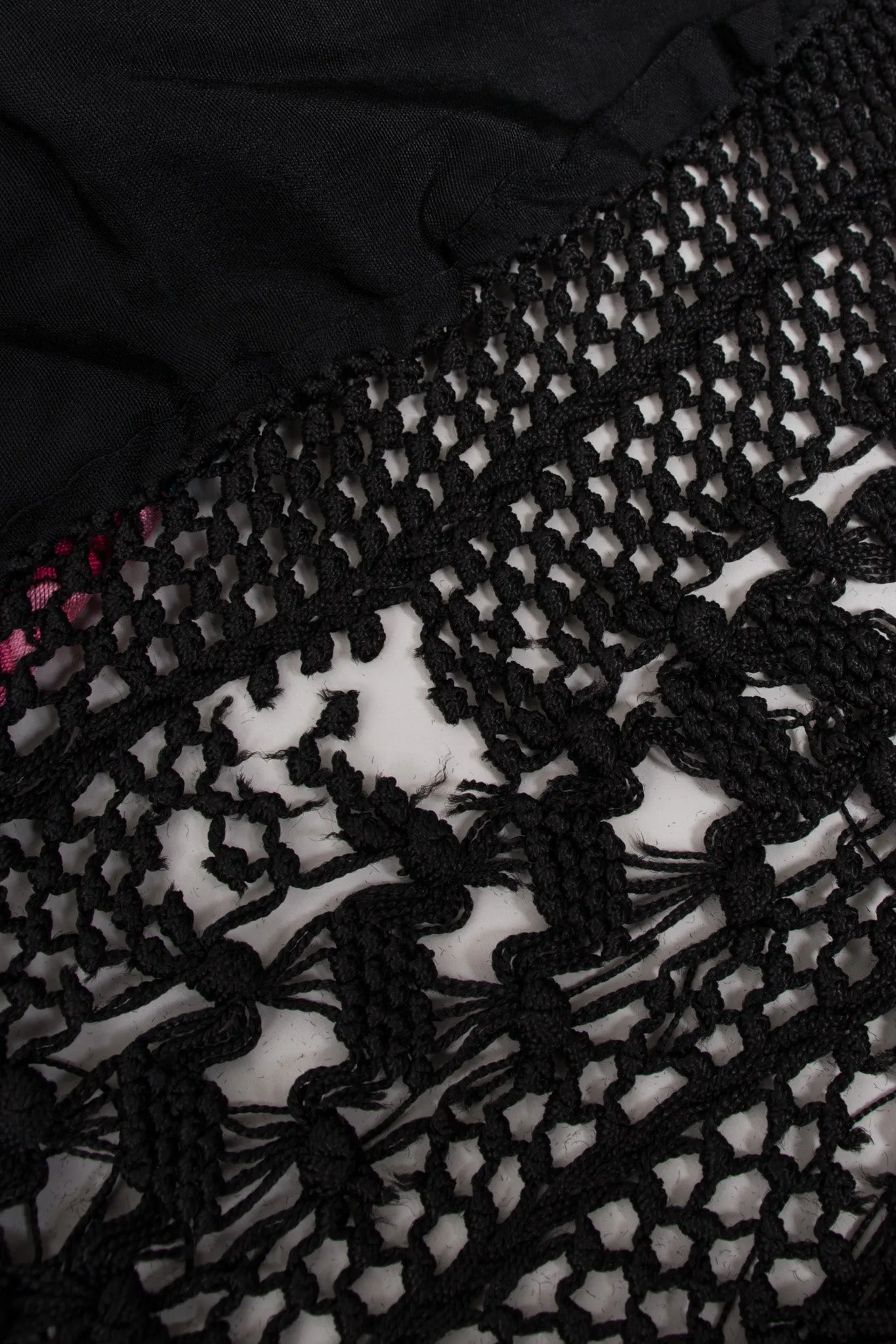 Embroidered Floral Piano Shawl